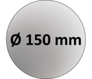 Ø150mm 0,6mm Grijs enkelwandig staal