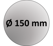 Ø150mm 2mm  Zwart enkelwandig staal