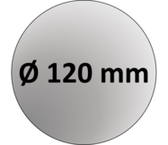 Ø120mm 0,6mm Zwart enkelwandig staal