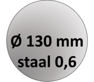 Ø130mm 0,6mm Zwart enkelwandig staal