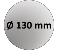 Ø130mm 2mm  Zwart enkelwandig staal