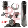 Rookkanaal set t.b.v. dak 15-30 graden. incl. loodslab