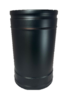 080/130 Dubbelwandig Rookkanaal 25 cm Zwart gecoat