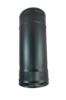 080/130 Dubbelwandig schuifpijp 32-45cm zwart gecoat
