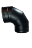 080/130 Dubblewandig bocht 90 graden zwart 