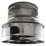 Rookkanaal Dubbelwandig Rits Fire bv &Oslash;80-130 Bovenaansluitstuk witte achtergrond