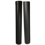 150 Enkelwandig Rookkanaal 0,6mm dik 105-190cm paspijp set zwart