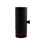 80mm enkelwandig zwart 1,2mm 25 cm met meetpunt