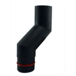 80mm pelletpijp EW 1,2mm zwart S-bocht versleping 8 cm