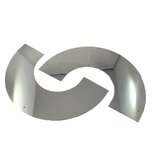 225mm Dubbelwandig 2 delig Rozet