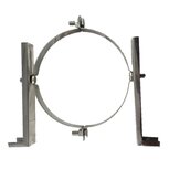 130mm Simpele muurbeugel 22 cm Zwart gecoat