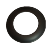 130 Rozet zwart staal