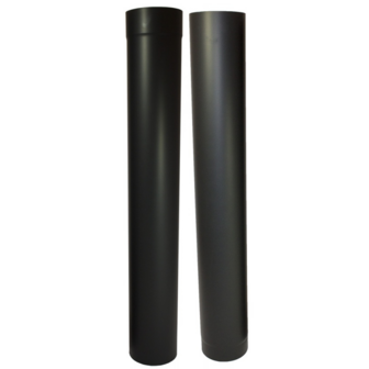 150 Enkelwandig Rookkanaal 0,6mm dik 105-190cm paspijp set zwart