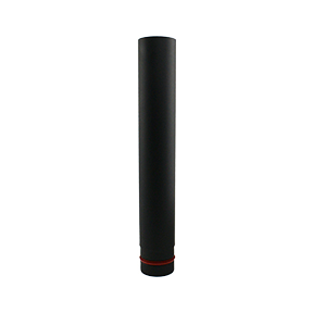 80 Enkelwandige Pelletpijp 1 meter zwart