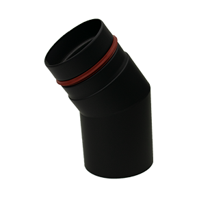 80mm pelletpijp EW 1,2mm zwart 30 graden