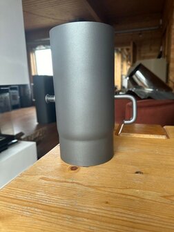 120 Enkelwandig Rookkanaal 2mm dik 25 cm met smoorklep