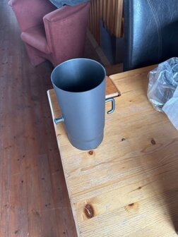 120 Enkelwandig Rookkanaal 2mm dik 25 cm met smoorklep