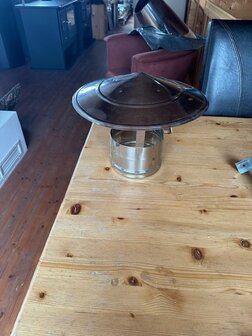 150mm RVS regenkap 