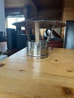 150mm RVS regenkap 