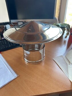 150mm RVS regenkap 