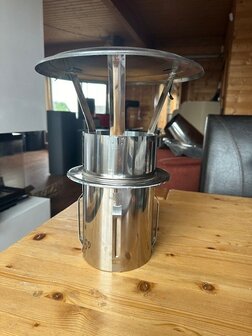 Universele regenkap 150mm RVS