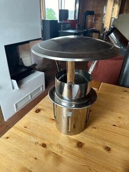 Universele regenkap 150mm RVS