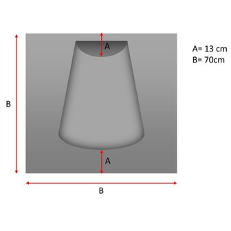 200mm Loodflap 45-60 graden