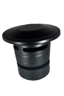 Dubbelwandig trekkap Zwart gecoat 80/130 Dient als sluitstuk op uw dw 80/130mm pijp. 4