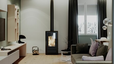 Defro Home Ignis houtkachel 9 kW met 75,5% rendement
