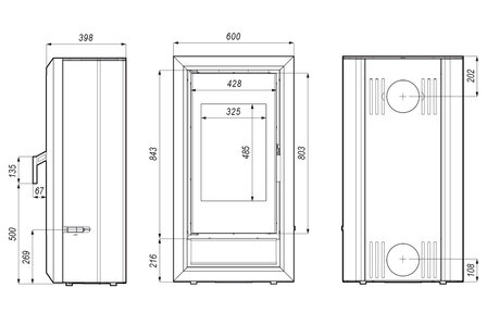 Defro Home Ignis houtkachel 9 kW met 75,5% rendement