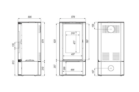 Defro Home Orbis houtkachel 9 kW met 75,5% rendement