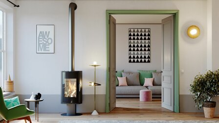 Defro Home Orbis Log houtkachel 9 kW met 75,5% rendement