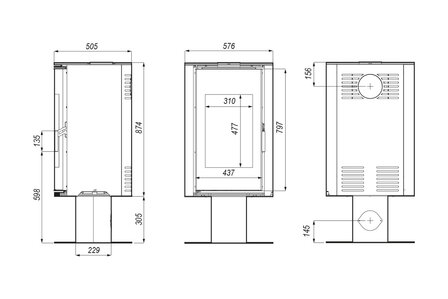 Defro Home Orbis Log houtkachel 9 kW met 75,5% rendement