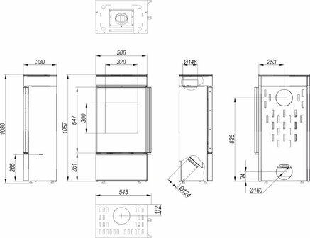 Defro Home Cube Mini houtkachel 6,6 kW met 82,5% rendement