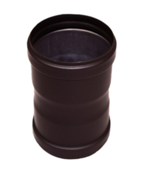 80mm pelletpijp EW 1,2mm zwart Verbindings-stuk met seal