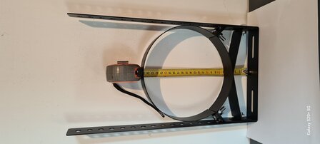 muurbeugel zwart 200 mm tbv dw 150/200 rookkanaal 8