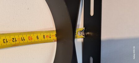 muurbeugel zwart 200 mm tbv dw 150/200 rookkanaal 2