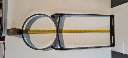 muurbeugel zwart 200 mm tbv dw 150/200 rookkanaal 5