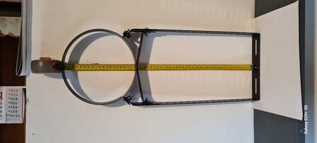muurbeugel zwart 200 mm tbv dw 150/200 rookkanaal 6