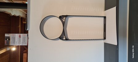 muurbeugel zwart 200 mm tbv dw 150/200 rookkanaal 7