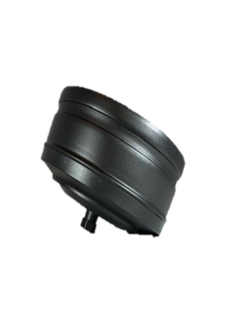 80130 Deksel tbv T-stuk Zwart gecoat