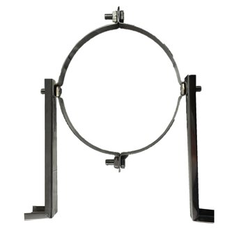 130mm Simpele muurbeugel 22 cm Zwart gecoat