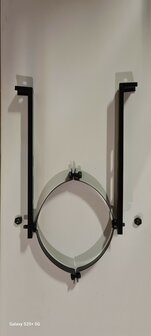 130mm Simpele muurbeugel 22 cm Zwart gecoat