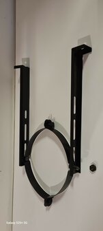 130mm Simpele muurbeugel 22 cm Zwart gecoat
