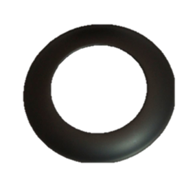 130 Rozet zwart staal