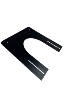 130 Brandseparatie plaat 45-60 graden Zwart gecoat