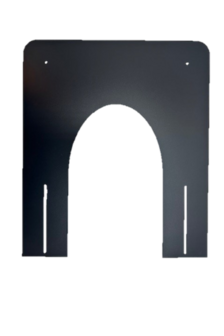 130 Brandseparatie plaat 45-60 graden Zwart gecoat