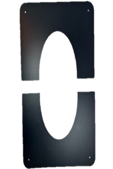 130 Brandseparatie plaat 45-60 graden Zwart gecoat