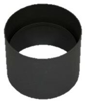 mof V-V 150mm zwart  condens-ring