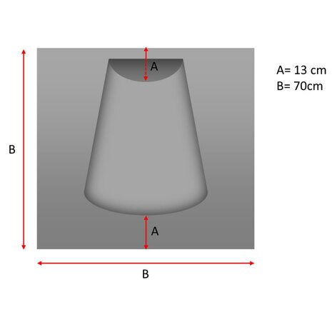 200mm Loodflap 45-60 graden